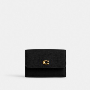 Coach Essential Mini Trifold Wallet Zwart | COH865556