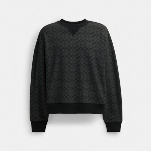 Coach Essential Signature Crewneck Grijs | COH865948