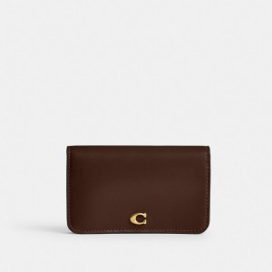 Coach Essential Slim Card Case Chocola | COH865489