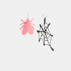 Coach Fly Web Mismatch Earrings Zilver Gekleurd | COH866124