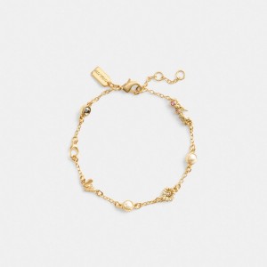 Coach Garden Charms Bracelet Goud Gekleurd | COH866129