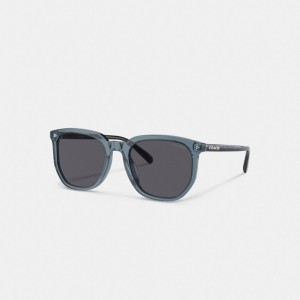 Coach Geometric Square Sunglasses Blauw | COH867087