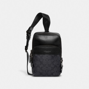 Coach Gotham Sling Pack 13 In Signature Canvas Grijs | COH865462