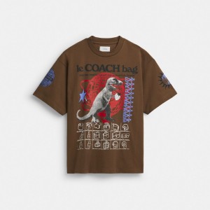 Coach Graphic Relaxed T Shirt In Organic Cotton Bruin | COH866008