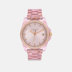 Coach Greyson Watch, 36 Mm Roze | COH866293