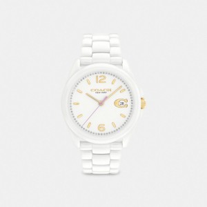 Coach Greyson Watch, 36 Mm Wit | COH866261