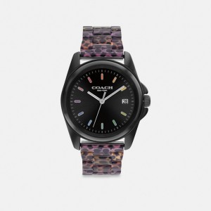 Coach Greyson Watch, 36 Mm Zwart | COH866292