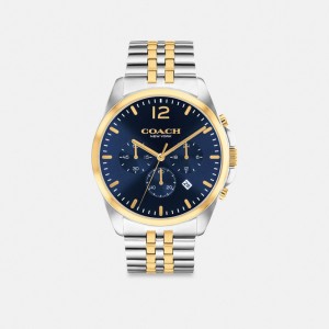 Coach Greyson Watch, 43 Mm Goud Zilver | COH866980