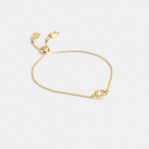 Coach Halo Round Slider Bracelet Goud | COH866134