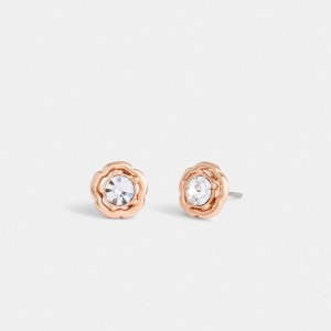 Coach Halo Tea Rose Stud Earrings Roze Goud | COH866133