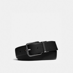 Coach Harness Buckle Cut To Size Reversible Belt, 38 Mm Zwart | COH866993