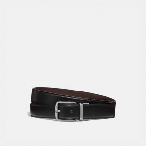 Coach Harness Buckle Cut To Size Reversible Belt, 32 Mm Zwart Bruin | COH866998