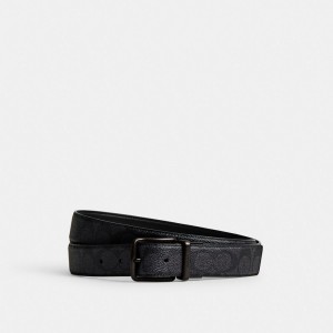 Coach Harness Buckle Cut To Size Reversible Belt, 38 Mm Grijs Zwart | COH867006