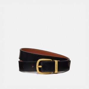 Coach Harness Buckle Reversible Belt, 25 Mm Zwart | COH866314