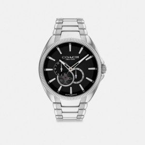 Coach Jackson Automatic Watch, 45 Mm Grijs | COH866990