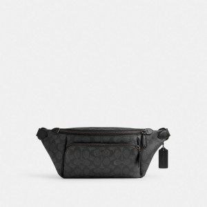 Coach League Belt Bag In Signature Canvas Grijs | COH866575