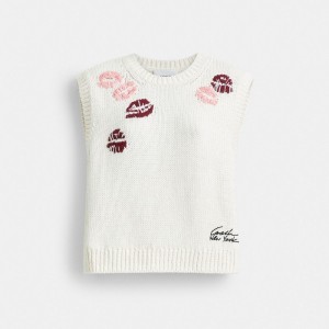 Coach Lip Print Sweater Vest Room Gekleurd | COH865957