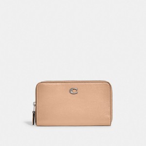 Coach Medium Zip Around Wallet Zilver | COH865578