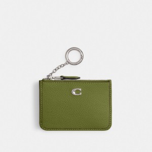Coach Mini Skinny Id Case Zilver Lichtgroen | COH865649