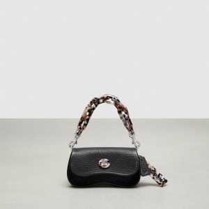 Coach Mini Wavy Dinky Bag With Crossbody Strap In Coachtopia Leather Zwart | COH865269