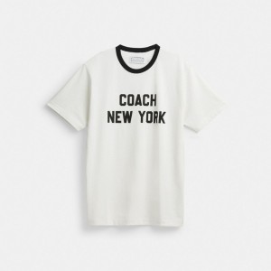Coach New York T Shirt Wit | COH866922
