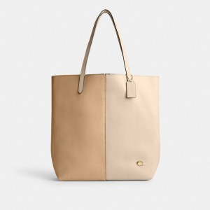 Coach North Tote In Colorblock Wit Gekleurd | COH865078