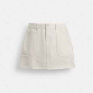 Coach Painter Skirt In Organic Cotton Wit | COH866047