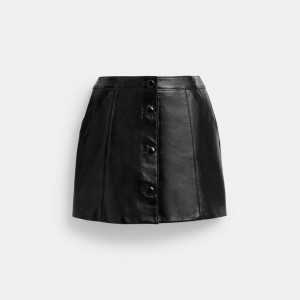 Coach Patent Leather Mini Skirt Zwart | COH866030