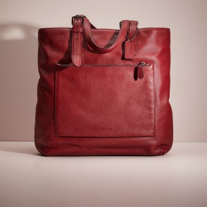 Coach Restored Metropolitan Soft Tote Grijs Rood | COH866636