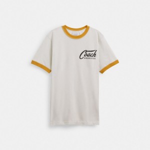 Coach Ringer T Shirt Grijs | COH866926