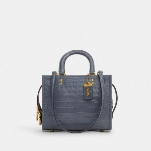 Coach Rogue Bag 25 In Alligator Donkerblauw | COH865260