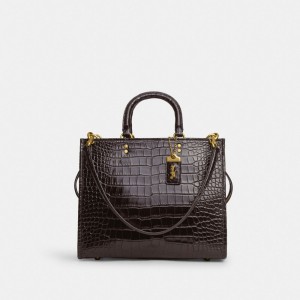 Coach Rogue Bag In Alligator Bordeaux | COH865262