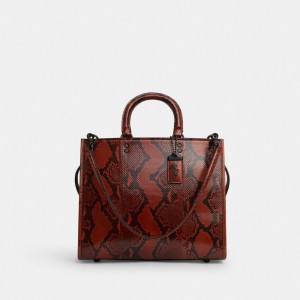 Coach Rogue Bag In Snakeskin Blauw Grijs Oranje | COH865135
