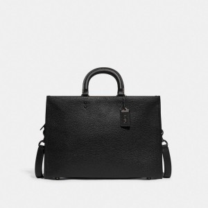 Coach Rogue Brief In Regenerative Leather Zwart | COH866530