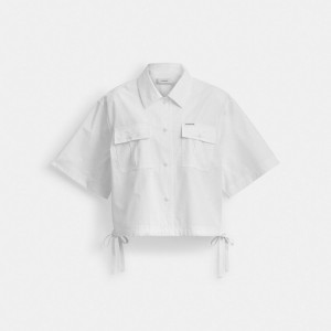 Coach Shirt In Organic Cotton Wit | COH866002