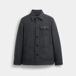 Coach Shirt Jacket Grijs | COH866861