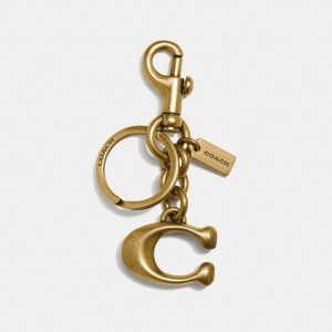 Coach Signature Bag Charm Goud | COH866466