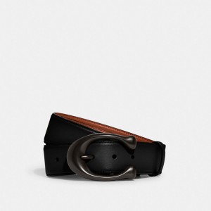 Coach Signature Buckle Cut To Size Reversible Belt, 38 Mm Zwart | COH867004