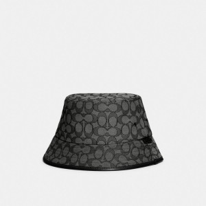 Coach Signature Jacquard Bucket Hat Grijs | COH866419