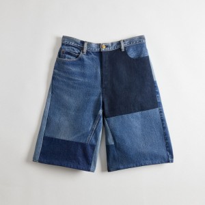 Coach Skater Shorts In Repurposed Denim Blauw | COH866019