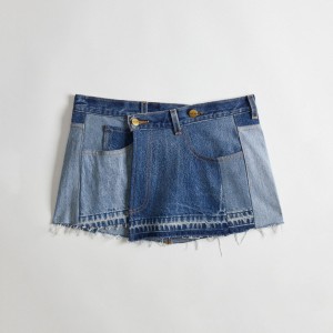 Coach Skirt In Repurposed Denim Blauw | COH866020