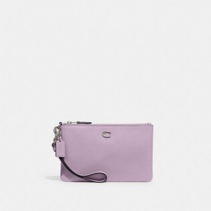 Coach Small Wristlet Zilver Paars | COH865622
