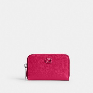 Coach Small Zip Around Card Case Roze | COH866750