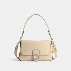 Coach Soft Tabby Shoulder Bag Zilver Wit | COH865282