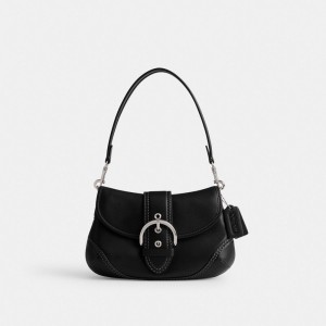 Coach Soho Bag In Regenerative Leather Zilver Zwart | COH864969