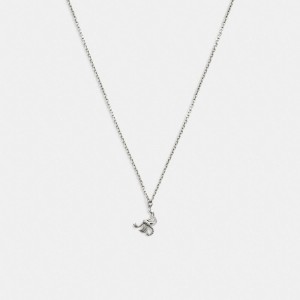 Coach Sterling Silver Scorpion Pendant Necklace Zilver | COH867015