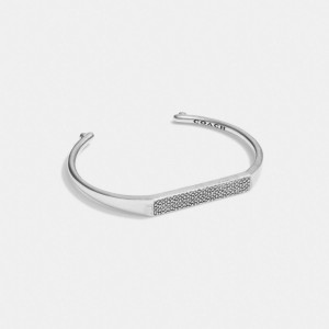 Coach Sterling Silver Signature Id Cuff Zilver | COH867018