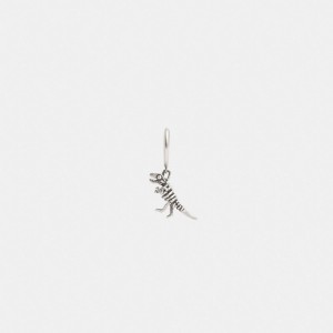 Coach Sterling Silver Skeletal Rexy Huggie Earring Zilver | COH867014