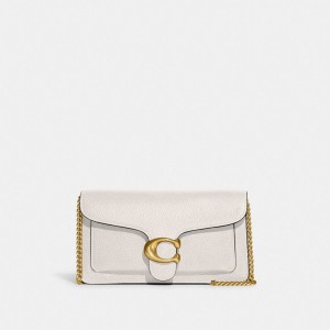 Coach Tabby Chain Clutch Wit | COH865248