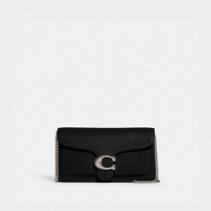 Coach Tabby Chain Clutch Zilver Zwart | COH865214